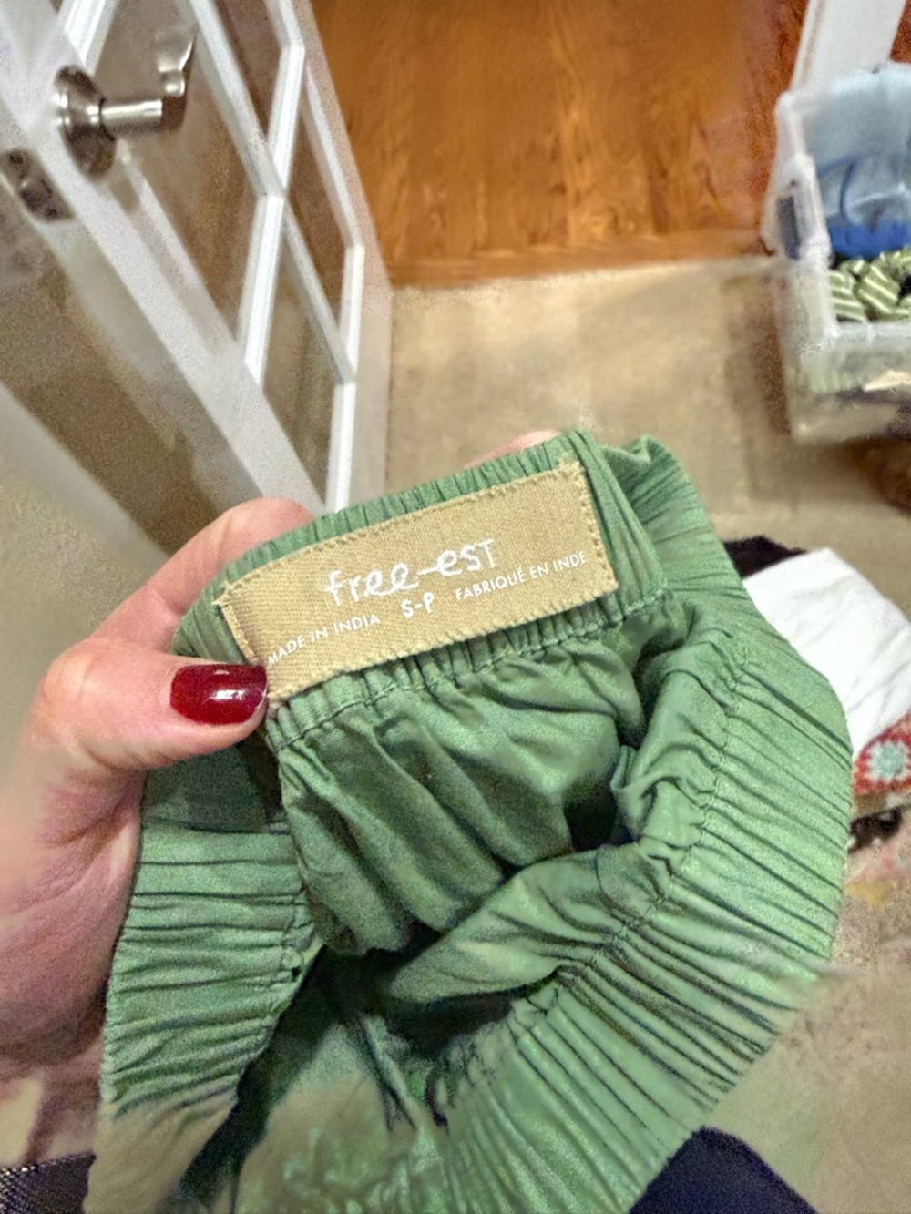 Free People Green A-Line Women's Skirt - Classic Full Skirt - Picture 2 of 2